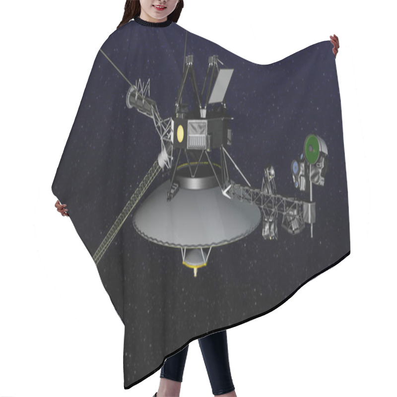 Personality  Voyager 2 Spacecraft In Deep Space Field. 3D Illustration Hair Cutting Cape