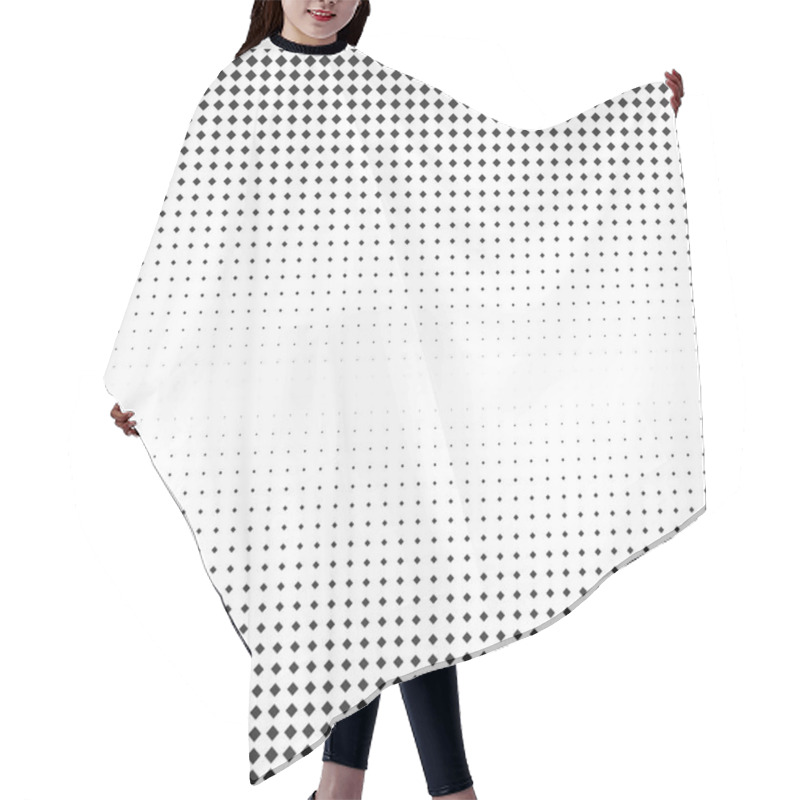 Personality  Abstract Halftone Texture With Rhombuses. Hair Cutting Cape