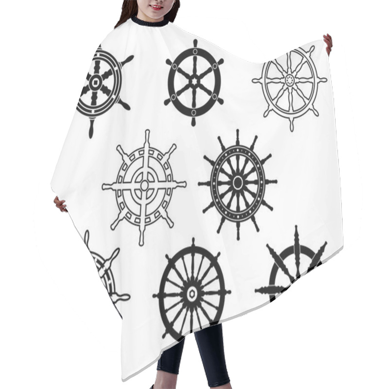 Personality  Steering Wheels Set For Heraldry Design Hair Cutting Cape