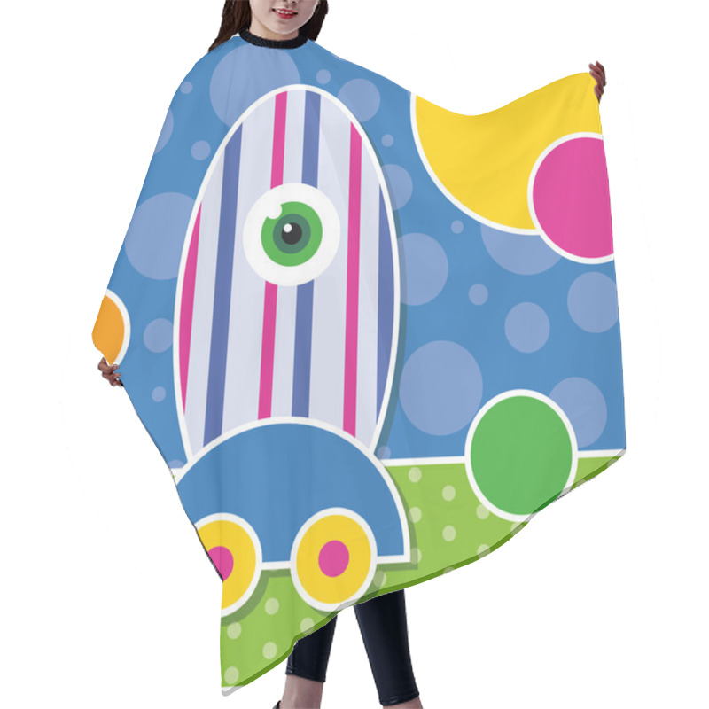 Personality  Cute Robot Greeting Card Hair Cutting Cape