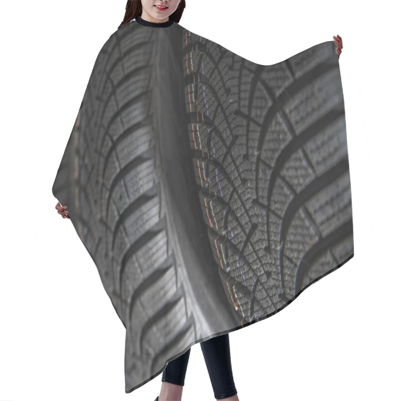 Personality  Modern Compact Car Tires Hair Cutting Cape