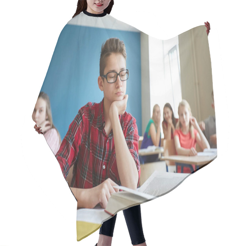 Personality  Students Gossiping Behind Classmate Back At School Hair Cutting Cape