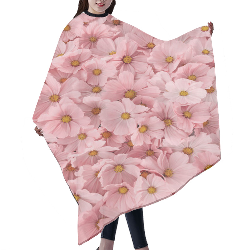 Personality  Background Of Flowers, Dusty Rose, Top View , Vertical Hair Cutting Cape