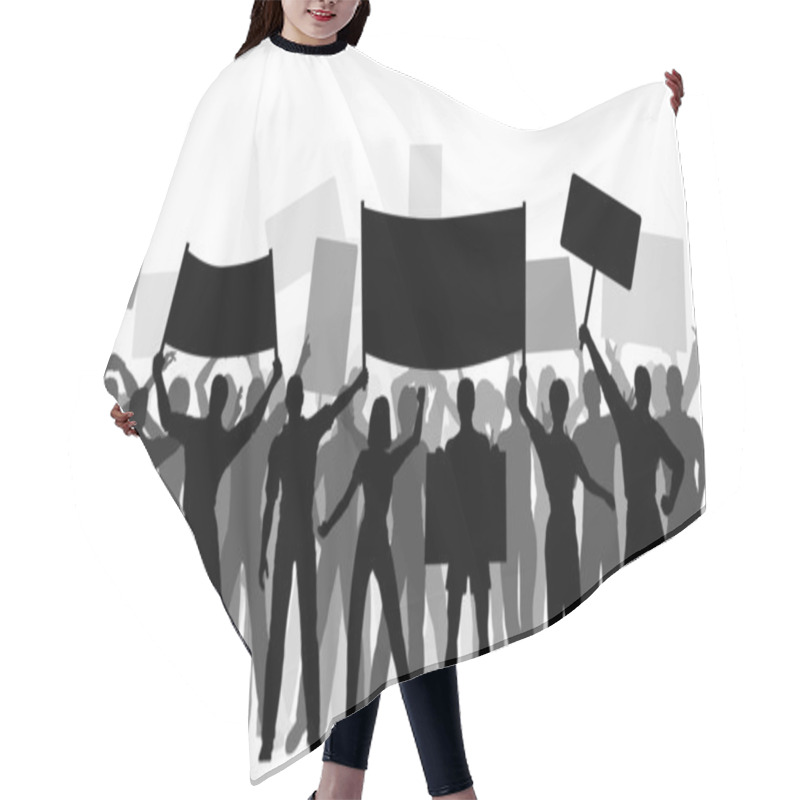 Personality  Protester Group Hair Cutting Cape