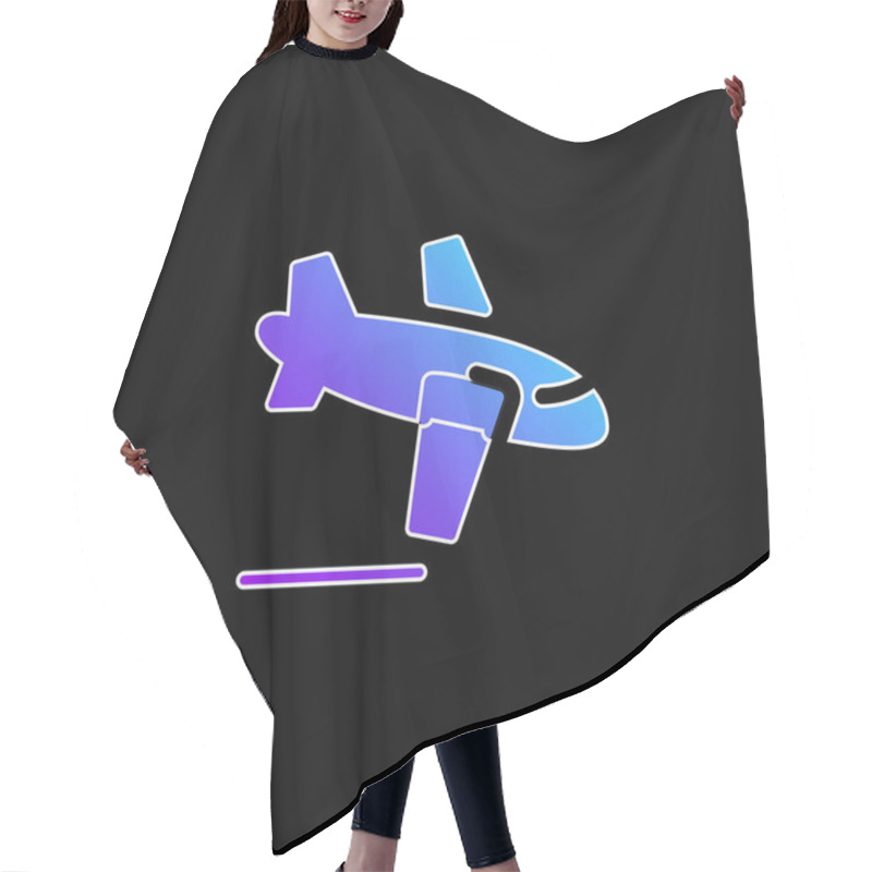 Personality  Arrivals Blue Gradient Vector Icon Hair Cutting Cape