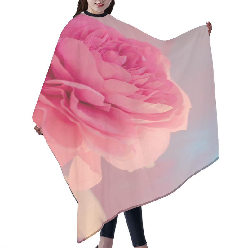 Personality  Bud To Large Pink Rose Hair Cutting Cape