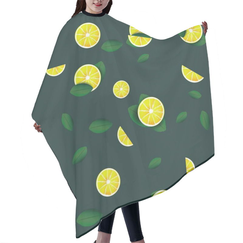 Personality  Lemon Slices Background Pattern Hair Cutting Cape