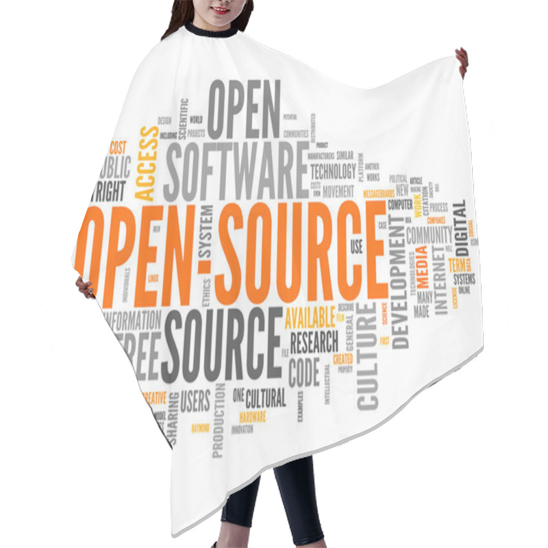 Personality  Word Cloud Open Source Hair Cutting Cape