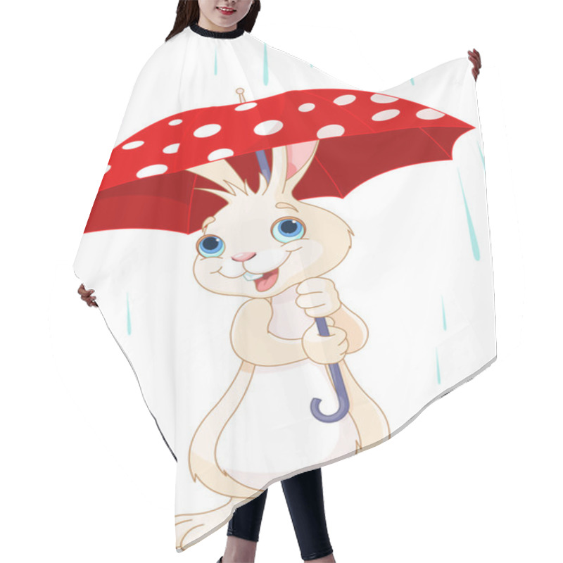 Personality  Bunny Under Umbrella Hair Cutting Cape