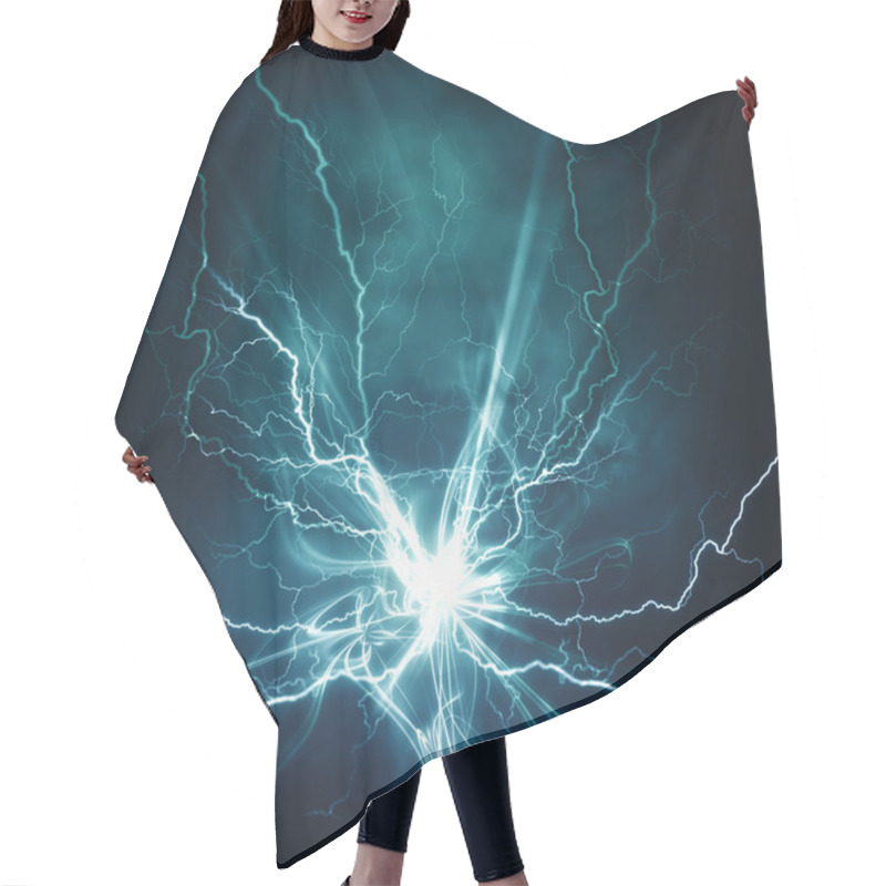 Personality  Electric Lighting Effect, Abstract Techno Backgrounds Hair Cutting Cape