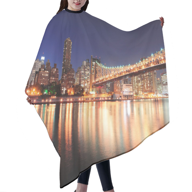 Personality  Queensboro Bridge And Manhattan Hair Cutting Cape