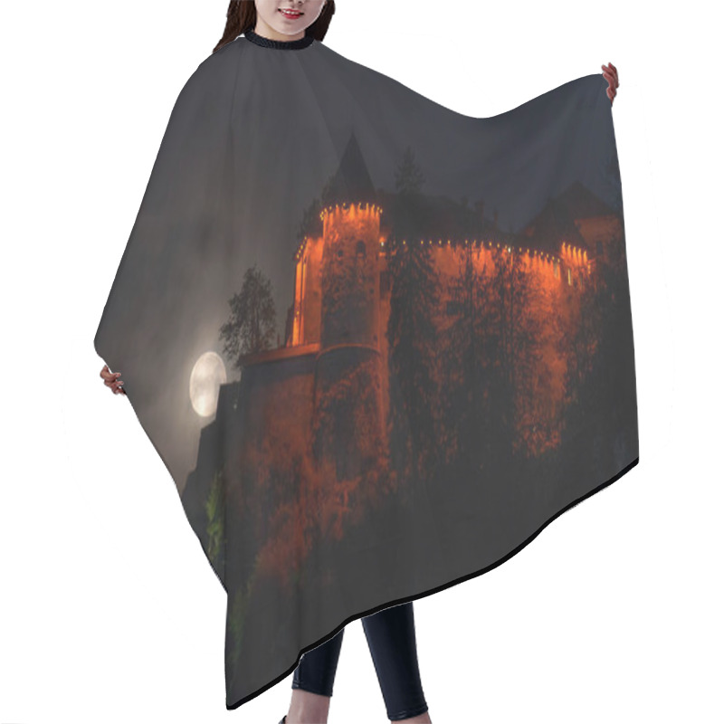 Personality  Bled Castle At Night Hair Cutting Cape