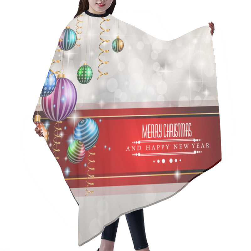 Personality  2015 New Year And Happy Christmas Background Hair Cutting Cape