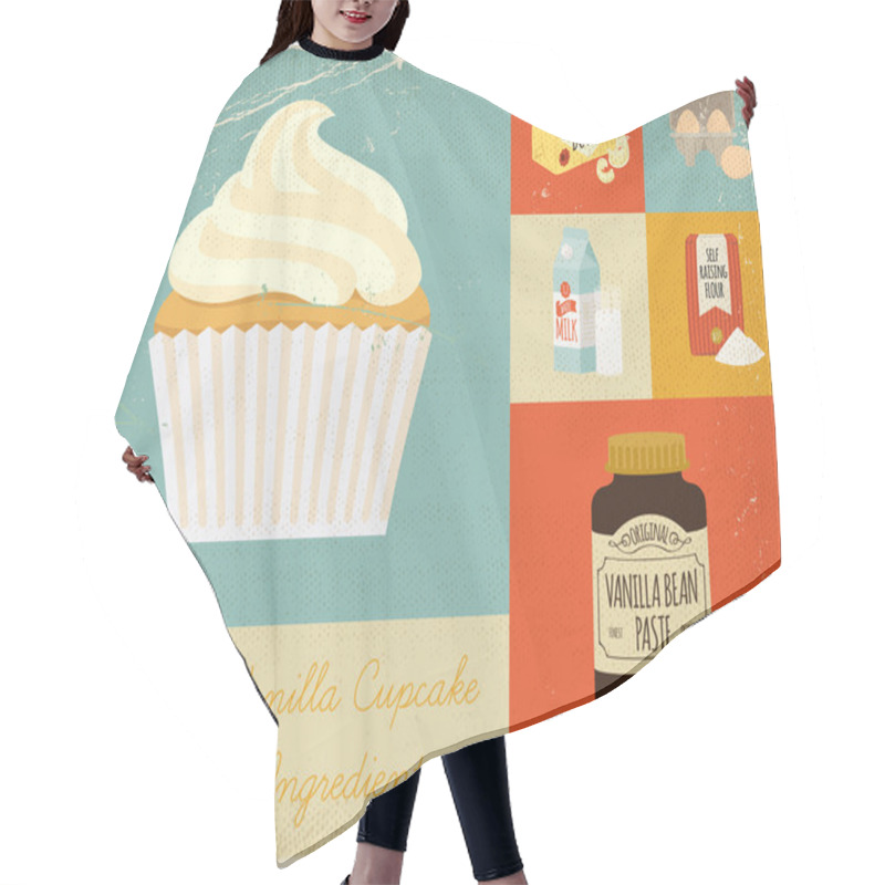 Personality  Retro Cupcake And Sweets Hair Cutting Cape