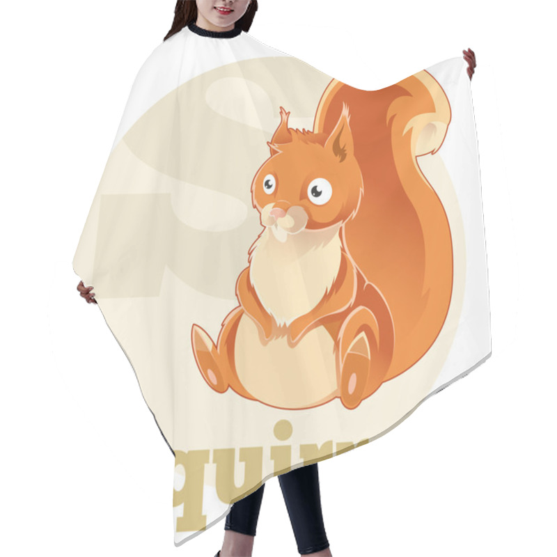 Personality  ABC Cartoon Spuirrel Hair Cutting Cape