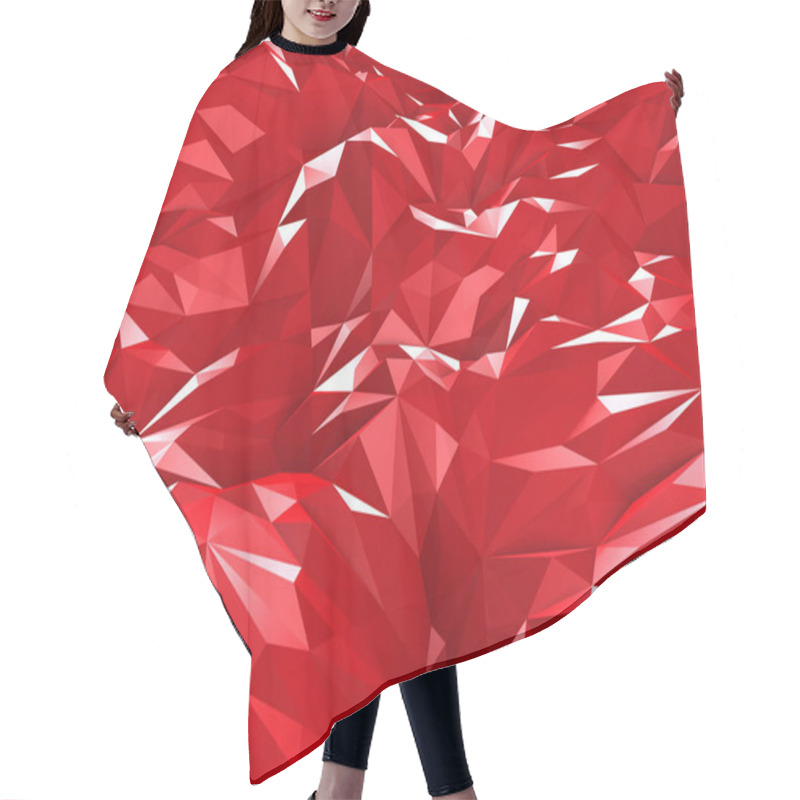 Personality  Geometric Pattern With Red Triangles Hair Cutting Cape