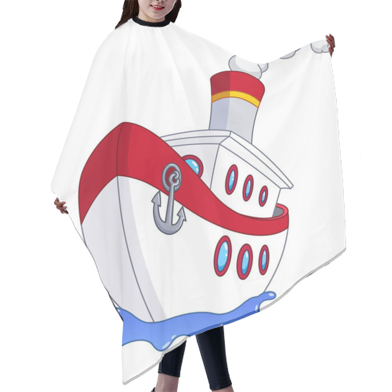 Personality  Cartoon Ship Hair Cutting Cape