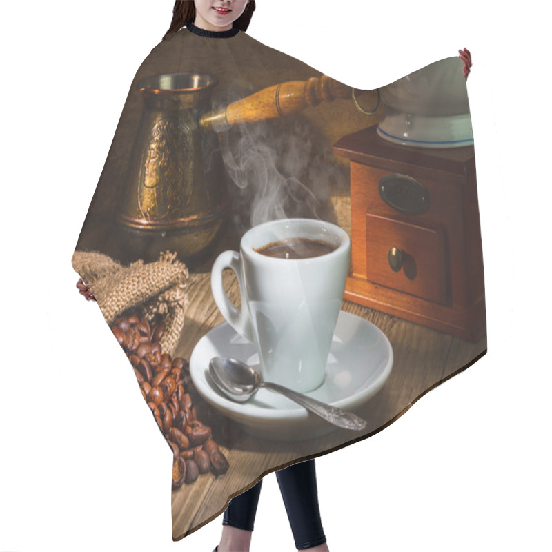 Personality  Grinder And Other Accessories For The Coffee Hair Cutting Cape