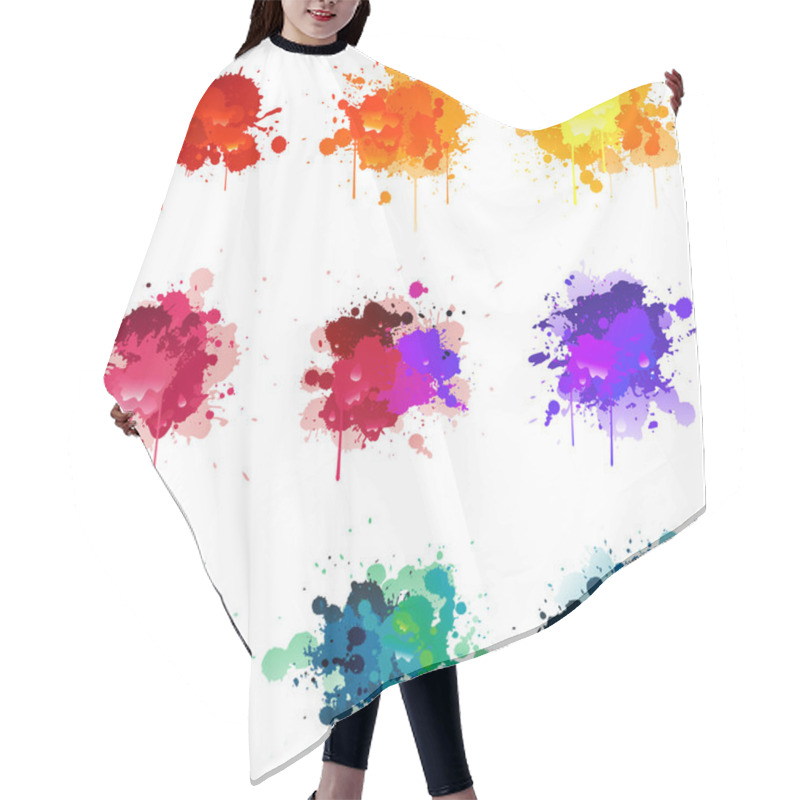 Personality  Paint Splat Hair Cutting Cape