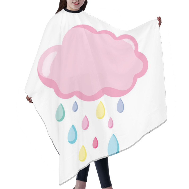 Personality  Nature Cloud Raining Weather In The Sky Vector Illustration Hair Cutting Cape