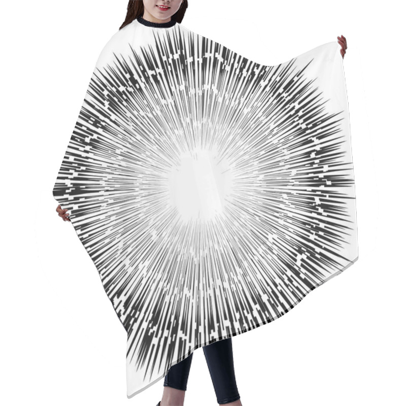 Personality  Abstract Circular Element Hair Cutting Cape