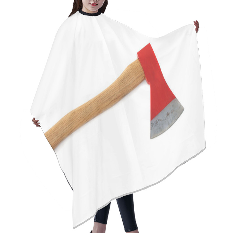 Personality  Red Axe Isolated Hair Cutting Cape