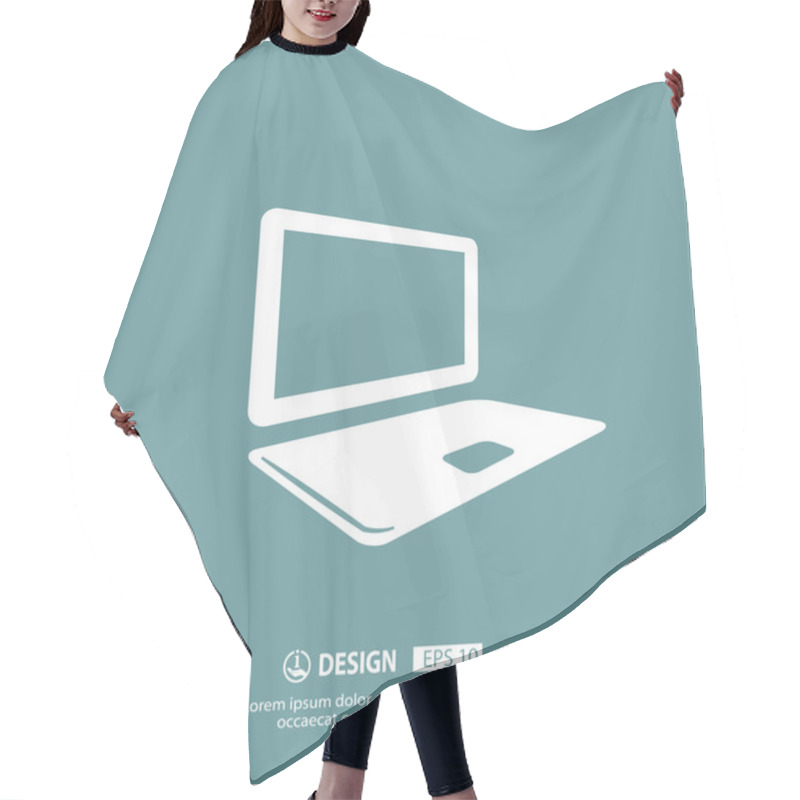 Personality  Pictograph Of Computer Icon Hair Cutting Cape