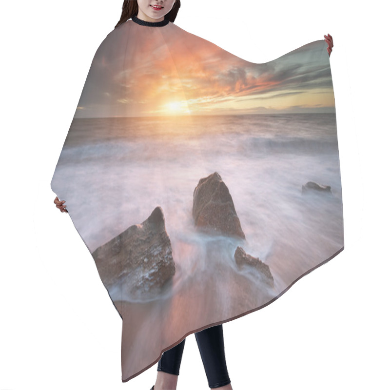 Personality  Beautiful Seascape Hair Cutting Cape