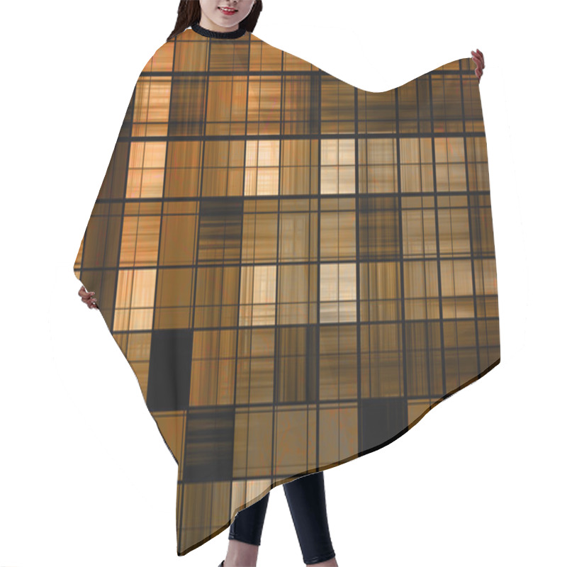 Personality  Grunge Abstract Checkerboard Background Hair Cutting Cape