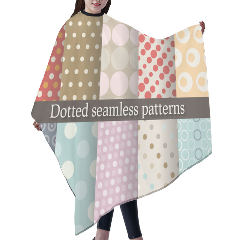 Personality  Dotted Seamless Patterns Set Hair Cutting Cape