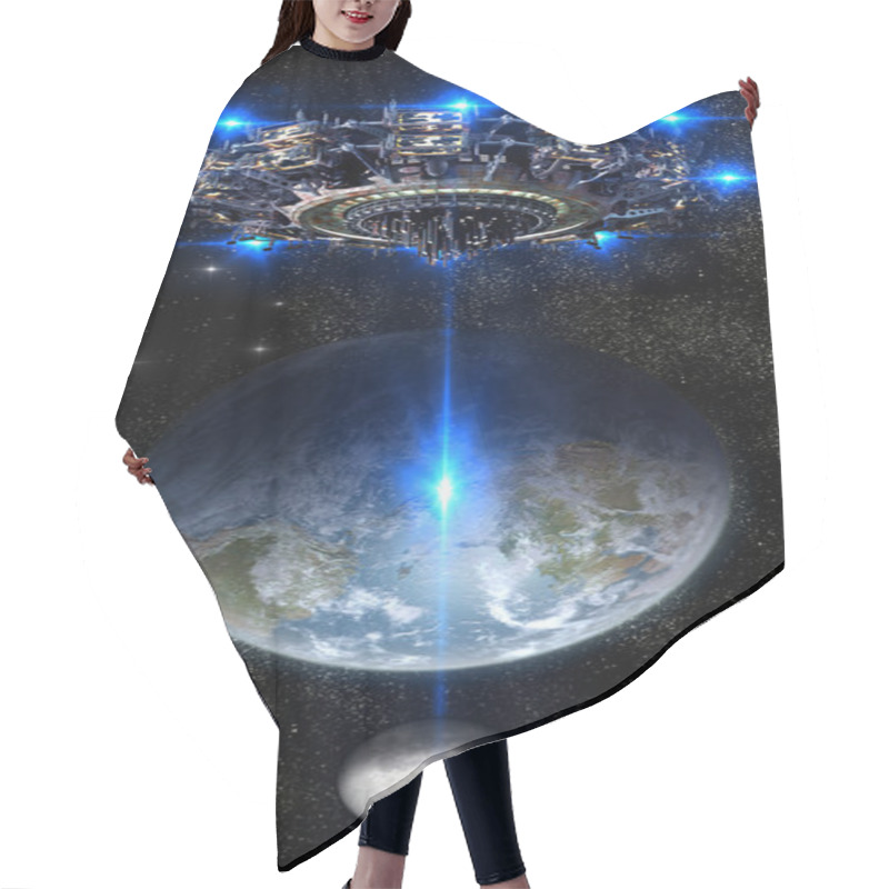 Personality  UFO Nearing Earth Hair Cutting Cape