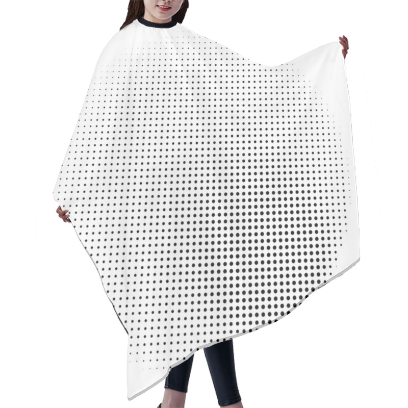 Personality  Abstract Halftone Texture With Dots. Hair Cutting Cape