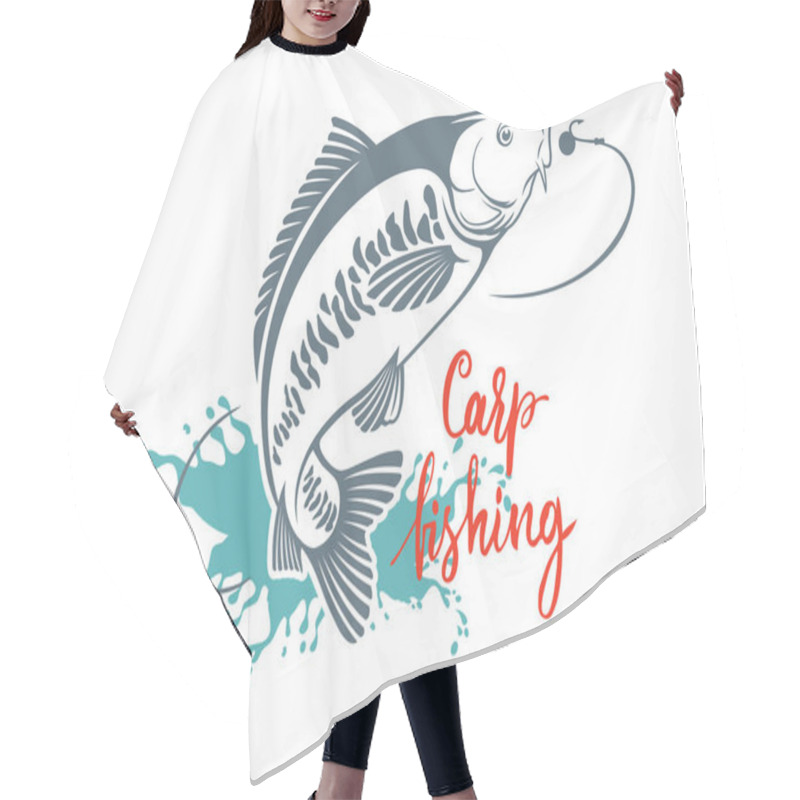 Personality  Fish Silhouette Icon Hair Cutting Cape