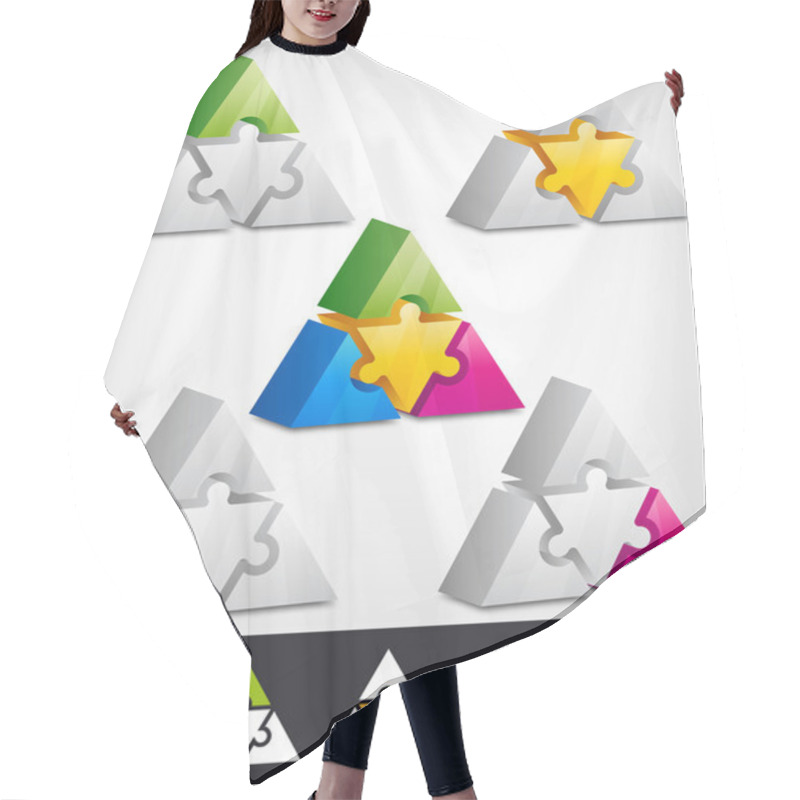 Personality  Elements Design. Prism Puzzle Hair Cutting Cape