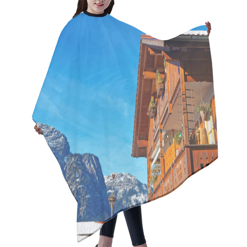 Personality  Balcony In Bavarian Style And Alps At Winter Garmisch Partenkirchen Hair Cutting Cape