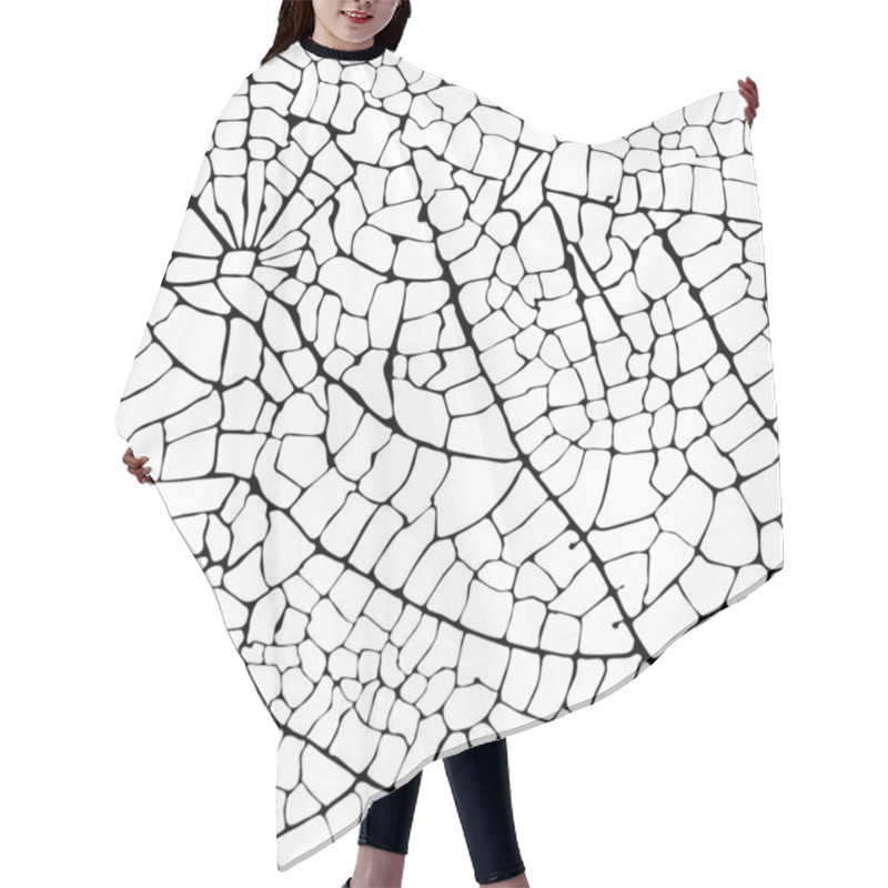 Personality  Vector Leaf Veins Seamless Texture Hair Cutting Cape