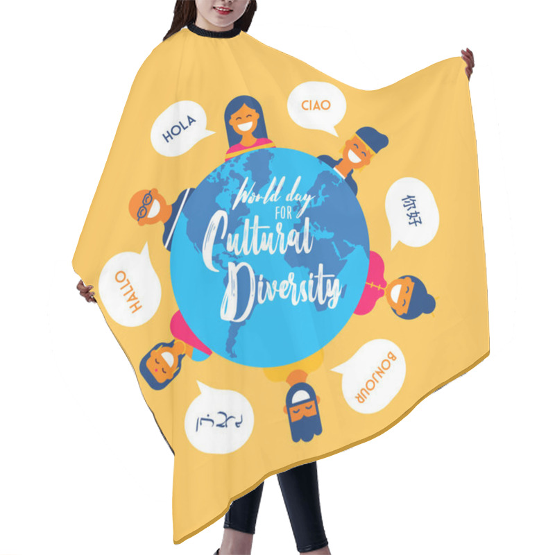 Personality  Culture Diversity Day Card Of Diverse People  Hair Cutting Cape