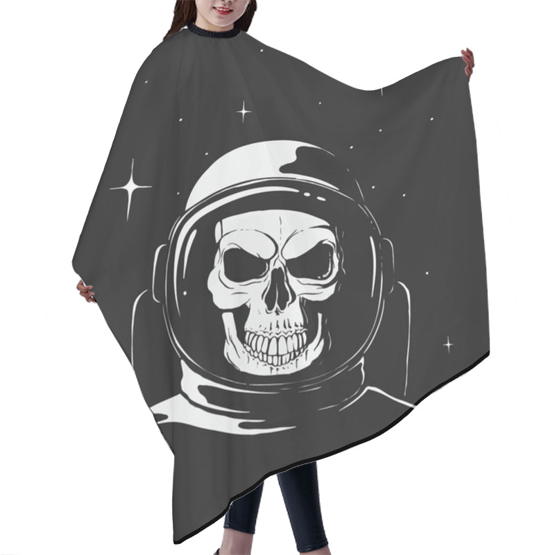 Personality  Skull Astronaut In Space Hair Cutting Cape