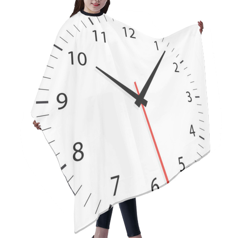 Personality  Illustration Of A Clock Hair Cutting Cape