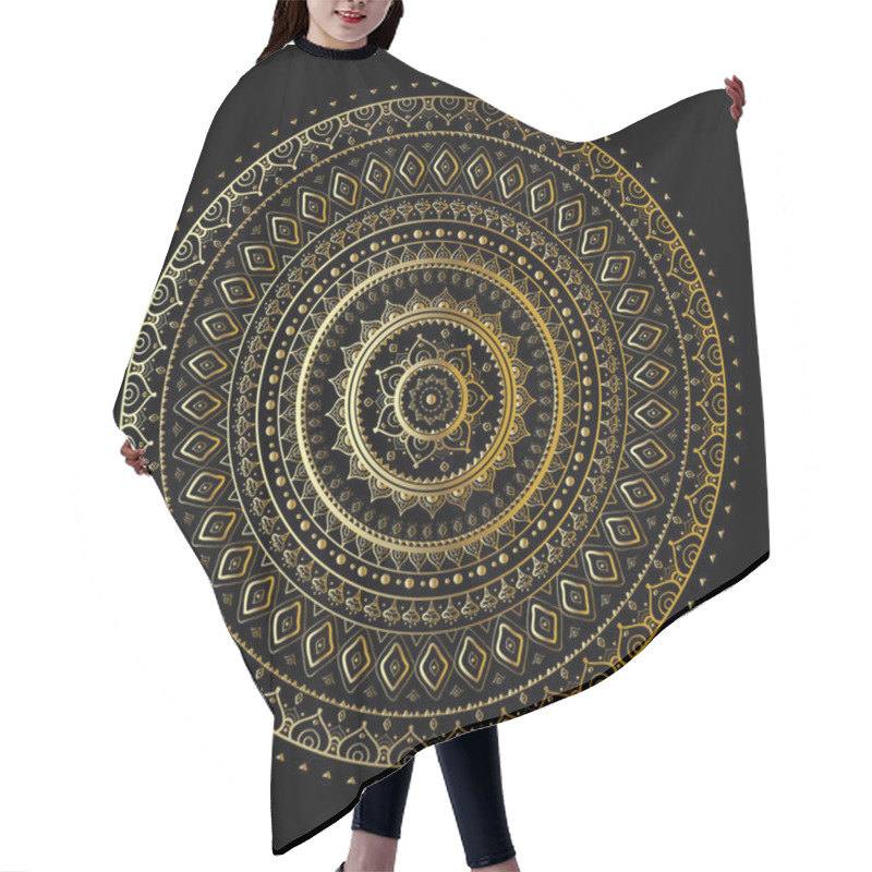 Personality  Gold Mandala Hair Cutting Cape