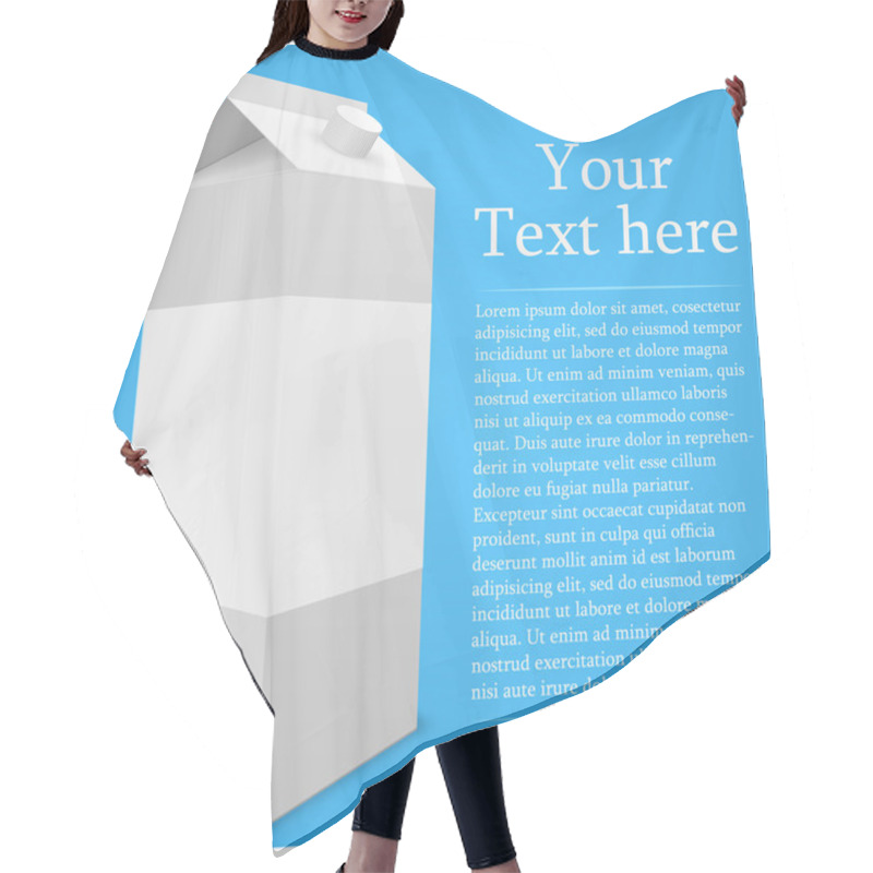 Personality  White Package With Place For Your Text Hair Cutting Cape