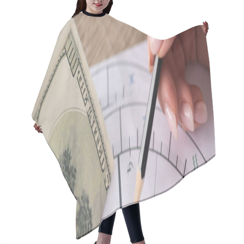 Personality  Cropped View Of Astrologer Drawing Natal Chart With Dollar Banknotes On Table, Panoramic Shot Hair Cutting Cape