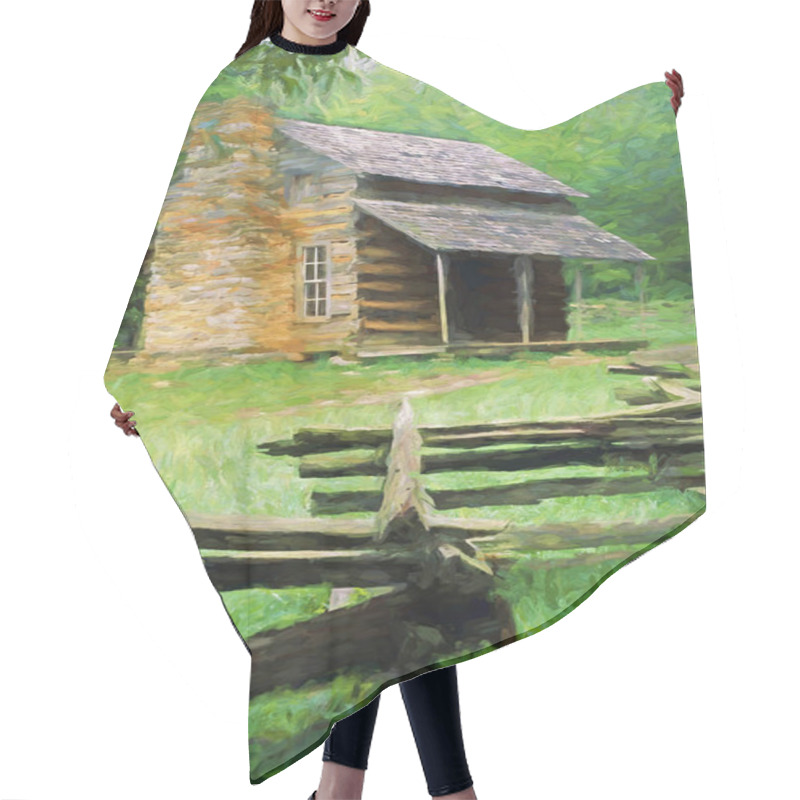 Personality  Fine Art Of The John Oliver Place In Great Smoky Mountains USA Hair Cutting Cape