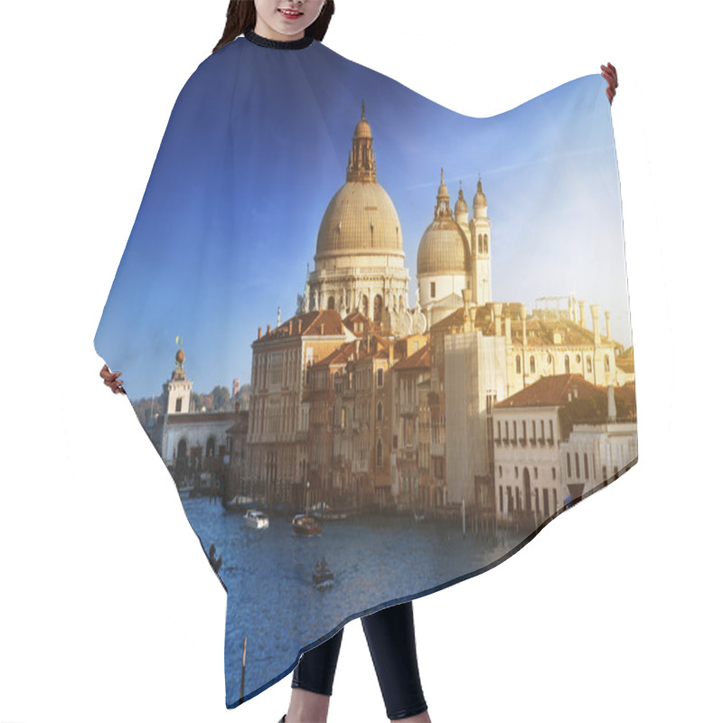 Personality  Grand Canal And Basilica Santa Maria Della Salute, Venice, Italy Hair Cutting Cape