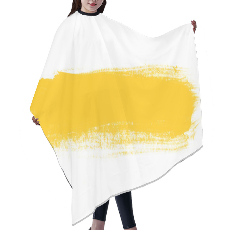 Personality  Yellow Hand Painted Brush Stroke Daub Background Hair Cutting Cape