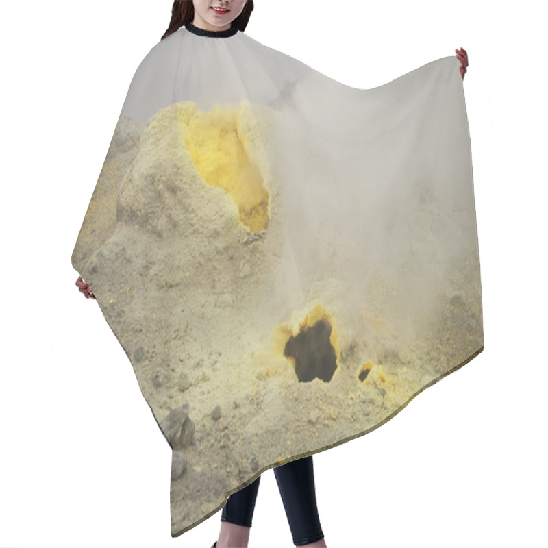 Personality  Volcanic Vents With Smoke, Sulfur And Ash Hair Cutting Cape