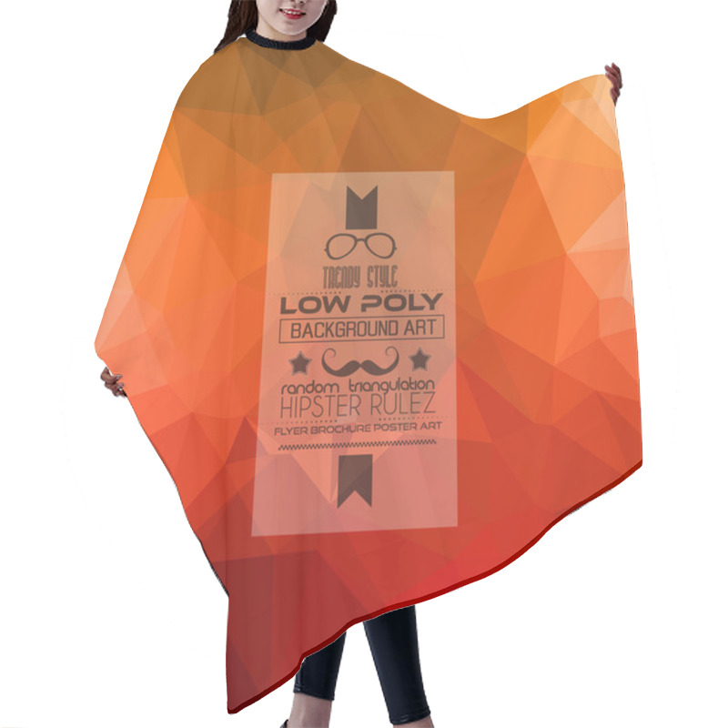 Personality  Low Poly Triangular Trendy Background Hair Cutting Cape