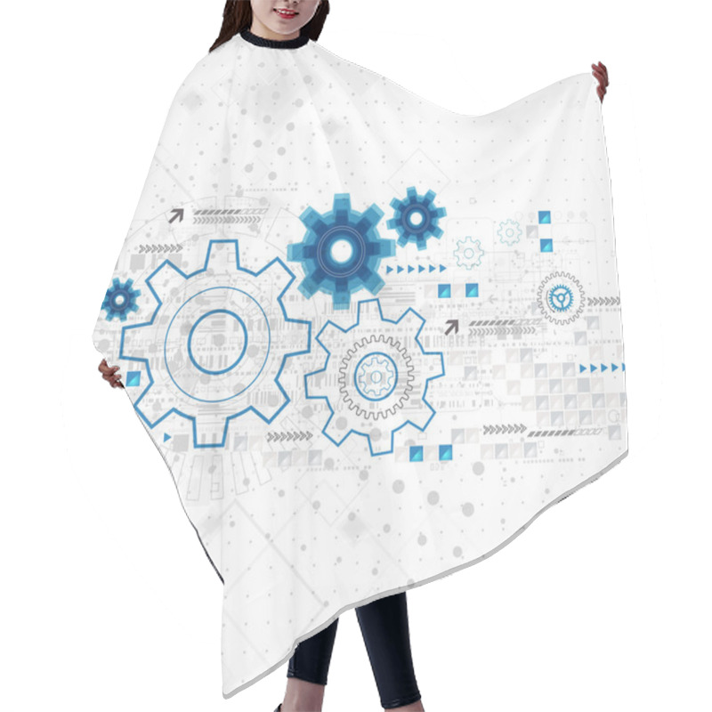 Personality  Abstract Technology Business Template Background. Hair Cutting Cape