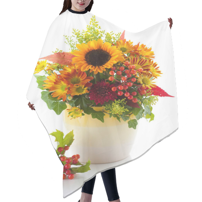 Personality  Autumnal Flowers Hair Cutting Cape