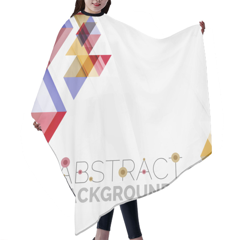 Personality  Abstract Geometric Background. Modern Overlapping Triangles Hair Cutting Cape